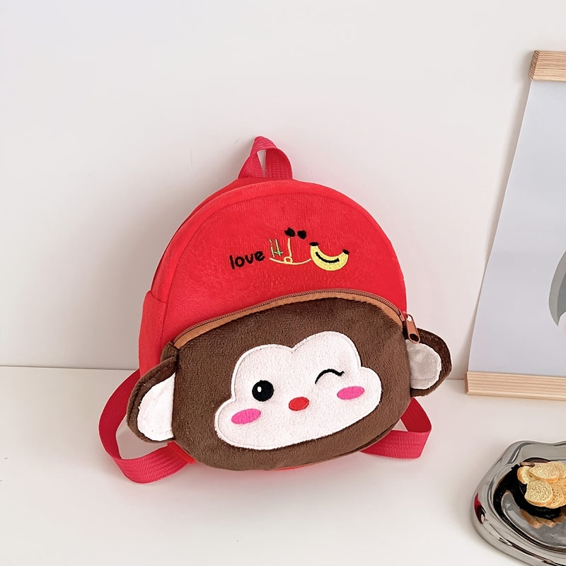 3D Plush Baby Cartoon Backpack for Boys and Girls