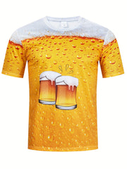 Men's Striped T-Shirt for Summer Outdoor & Casual Evenings