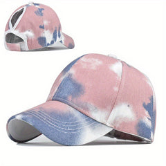 Tie Dye Cotton Baseball Cap Candy Casual Sunscreen Sports Hat