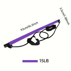 Pilates Bar Kit with Resistance Bands for Full Body Workout