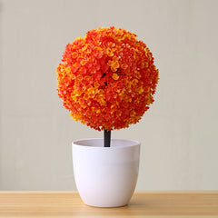 4pcs Artificial Potted Plant Plastic Bonsai Tree Flower Ornament