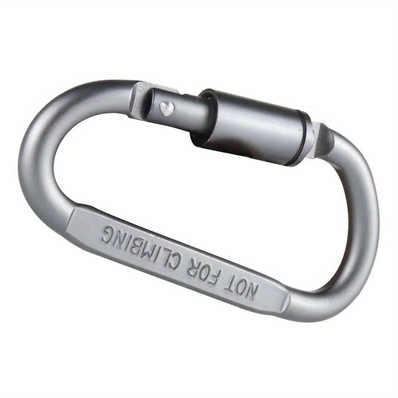 1pc D Type Mountaineering Buckle with Locksnap Nut High Aluminum Backpack Buckle