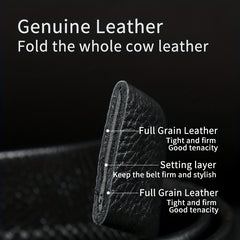 Cowhide Men's Automatic Buckle Belt Leather Business Casual Pants Belt