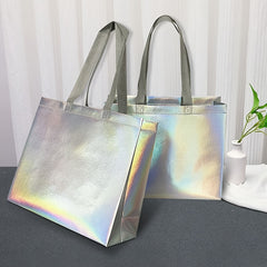 5pcs Laser Shopping Bags Gift Bags for Holiday Party Favor Bags
