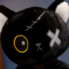 Creepy Cat Plush Halloween Gothic Stuffed Animal Horror Doll Crazy Cat Plushie