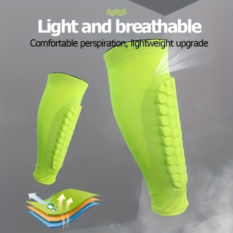 Honeycomb Leg Pad Elastic Knee Leg Guards for Football Basketball