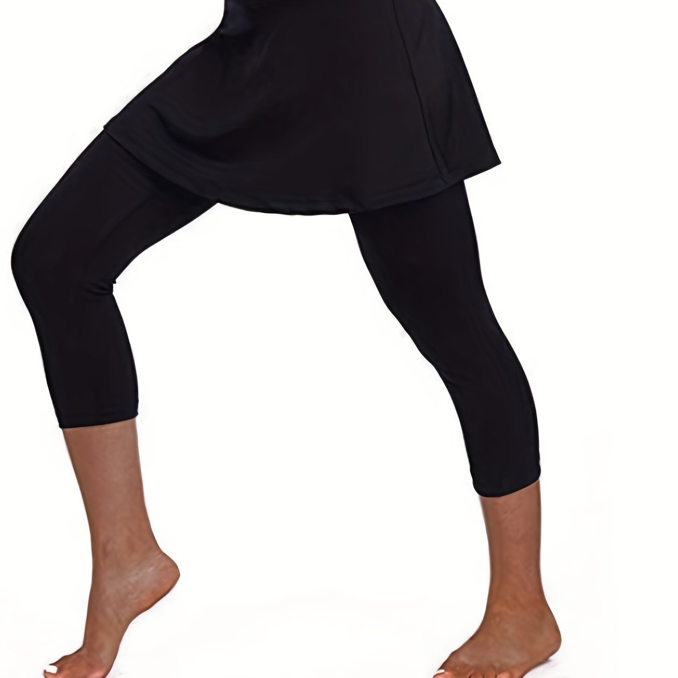 High Waist Yoga Leggings with Skirt for Women