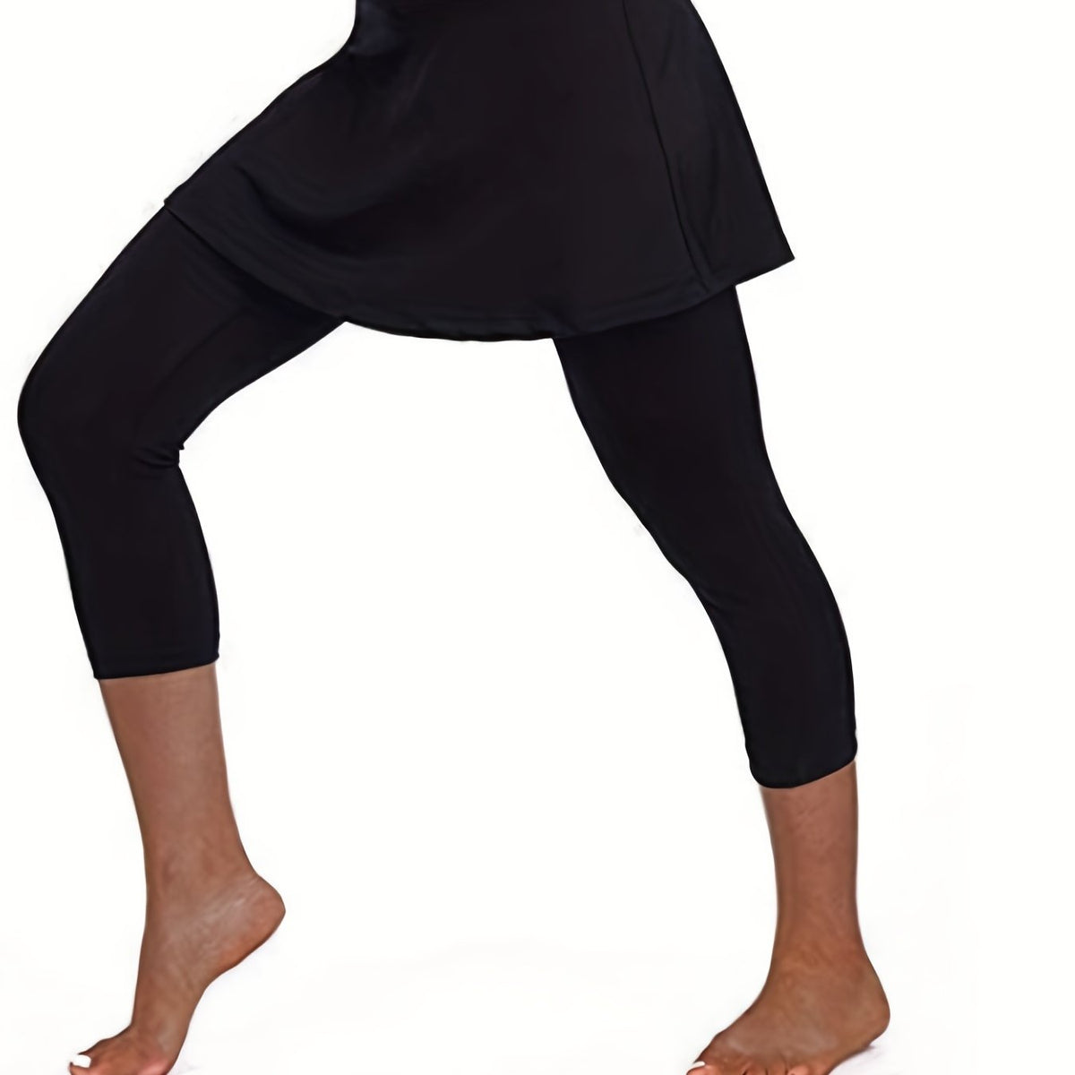 High Waist Yoga Leggings with Skirt for Women