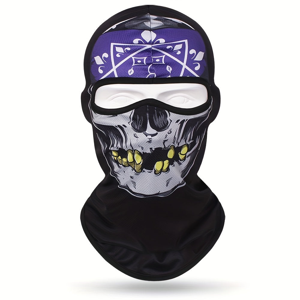 Multicolor Skull Mask Cycling Hat Windproof Dustproof Sun Protection