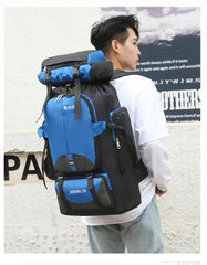 80L Waterproof Molle Camo Tactical Backpack Military Hiking Camping Travel Rucks