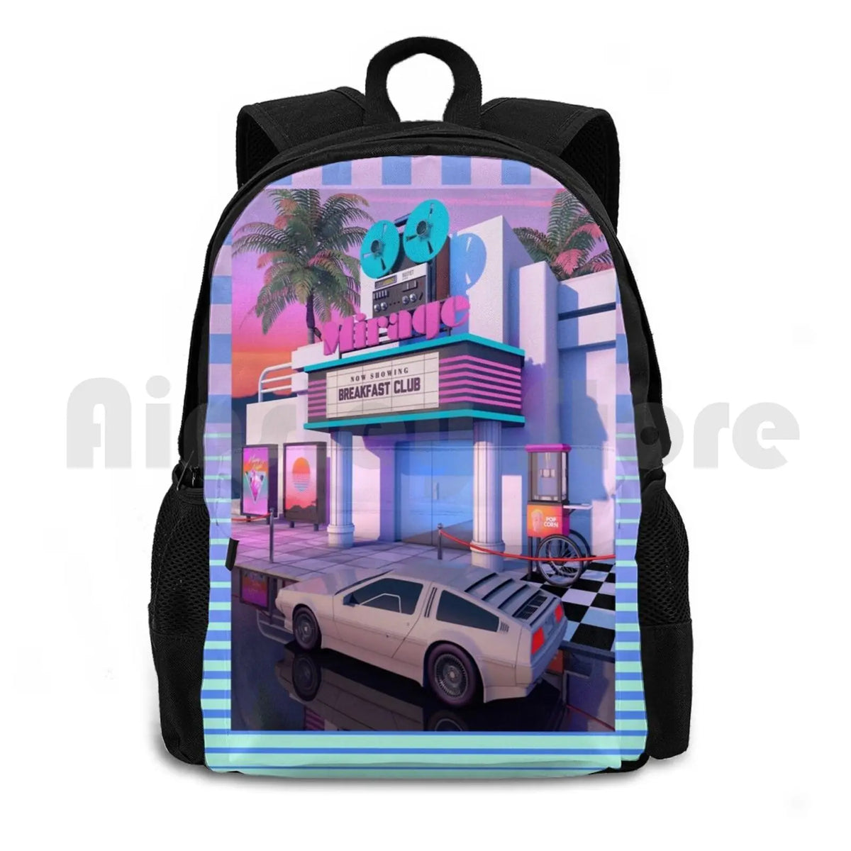 80s Cinema Hiking Backpack Waterproof Camping Travel