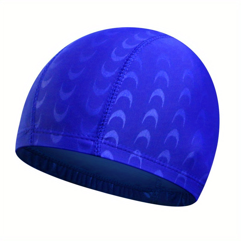 Unisex Swimming Cap Solid Elastic Ear Protection Nylon Soft Durable
