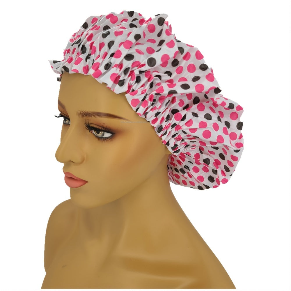 Waterproof Reusable Shower Caps with Elastic Band