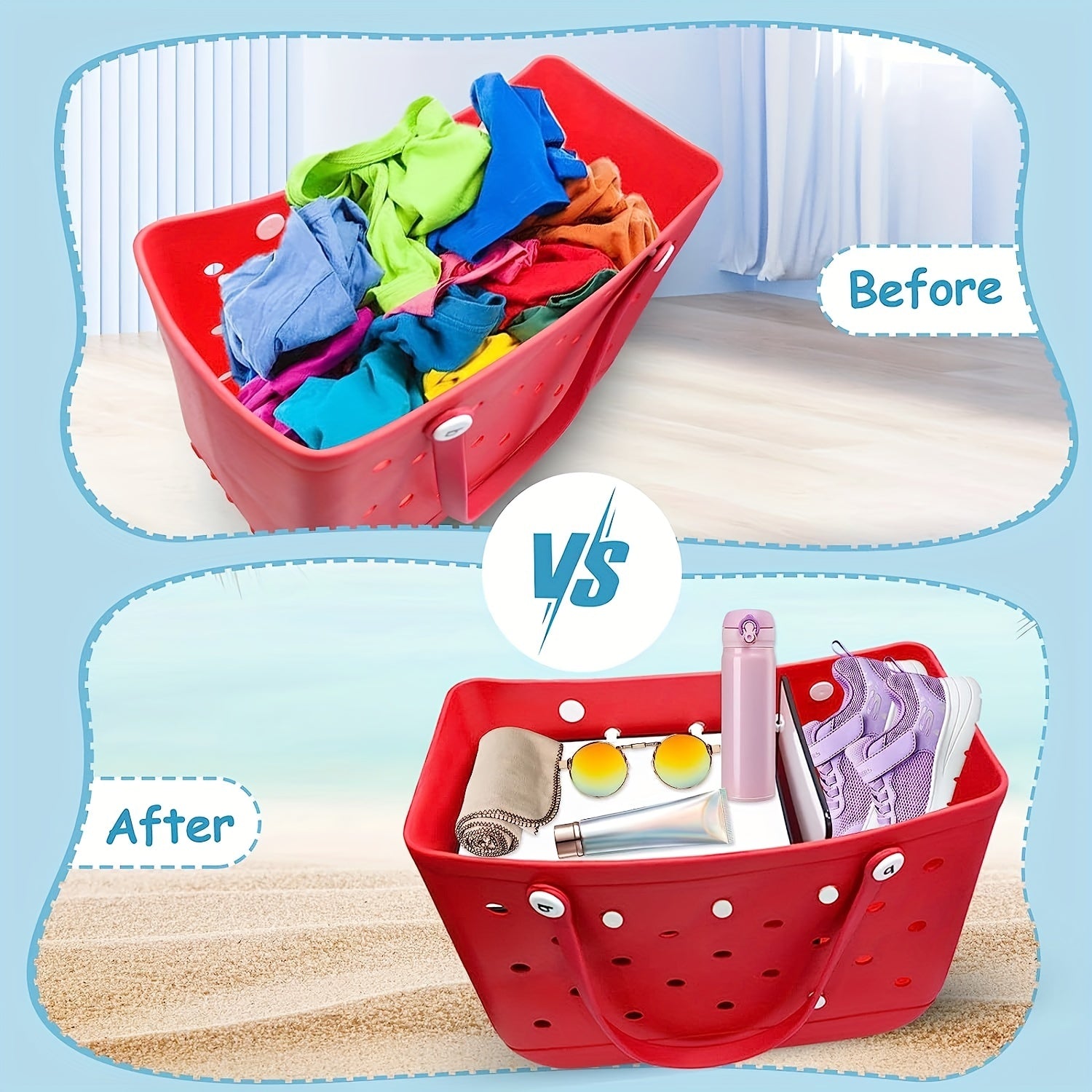 Divider Tray For Beach Tote Bag - Durable Travel Accessories