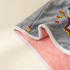 Colorful Palm Pattern Hair Drying Cap Soft Towel