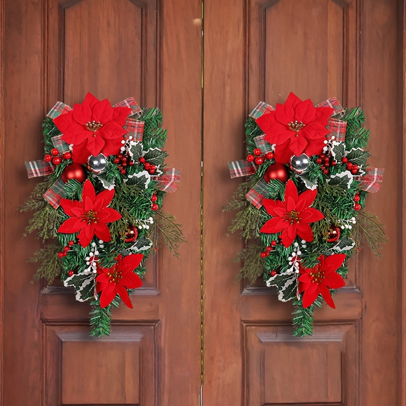 Ribbon Christmas Flower Hanging Decoration