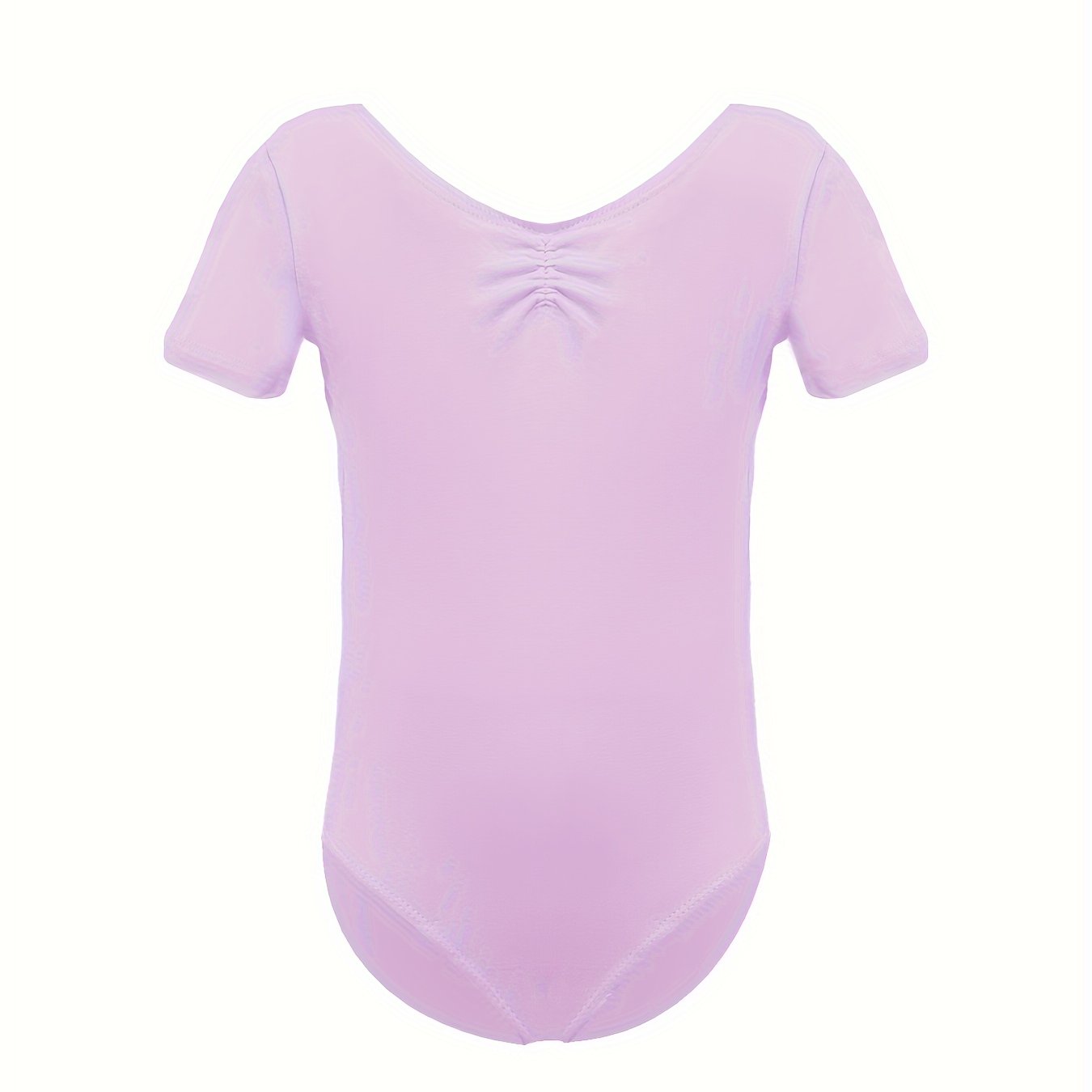 Girls Comfy V Neck Short Sleeve Gymnastics Outfits 95 Cotton Dance Suit