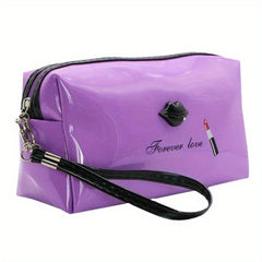 Waterproof PU Leather Wristlet Cosmetic Bag