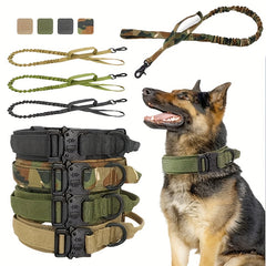 Military Tactical Dog Collar & Leash Set for All Breeds