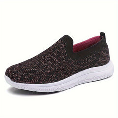 Women's Lightweight Slip-on Sports Sneakers, Breathable Walking Shoes