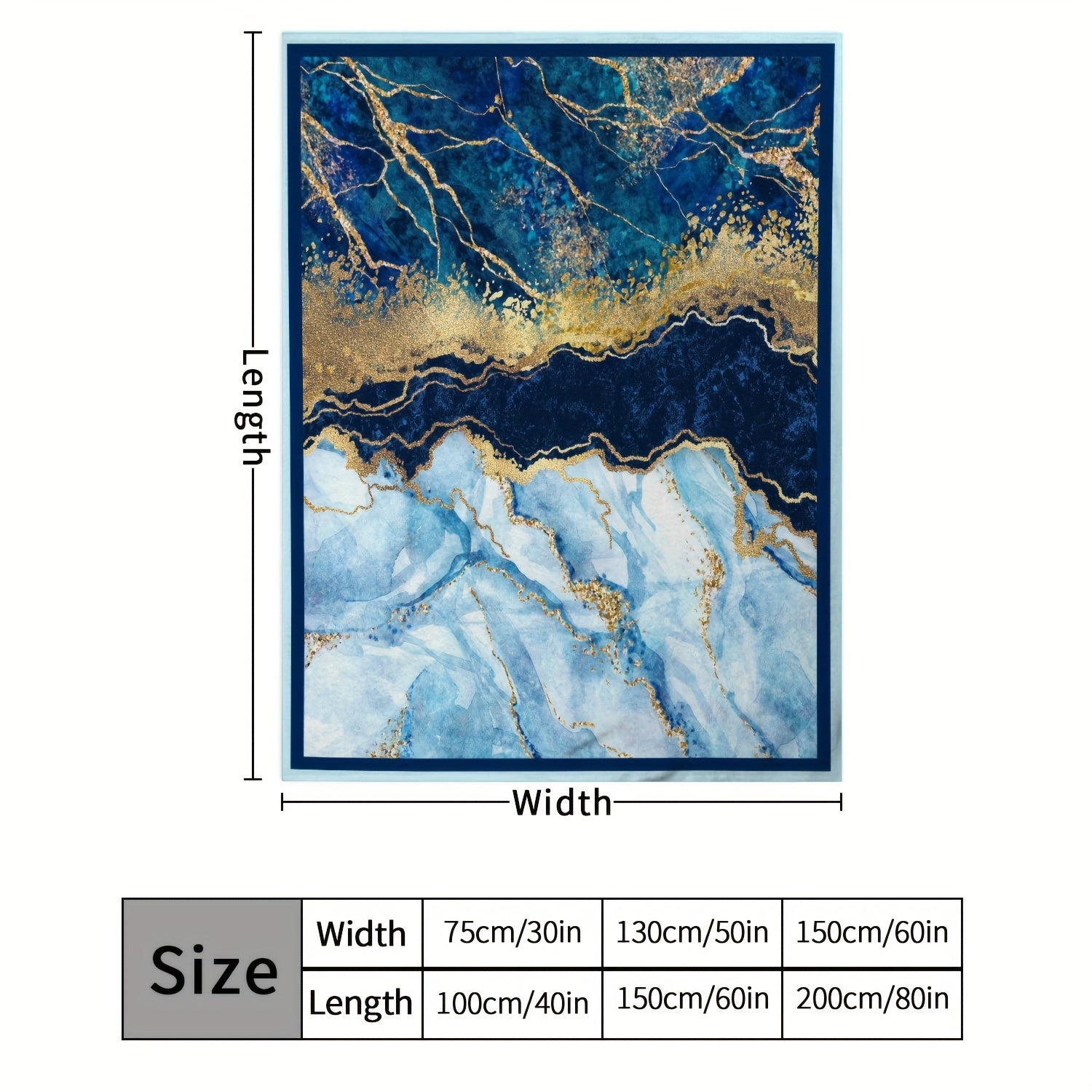 Abstract Painted Marble Blanket Comfortable Soft Lightweight Warm Blanket