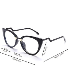 Cat Eye Light Blocking Eyestrain Clear Glasses For Women
