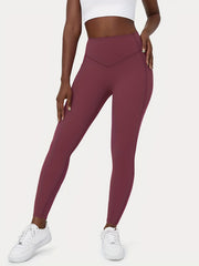 Sports Leggings - Pipping Waist High Stretch