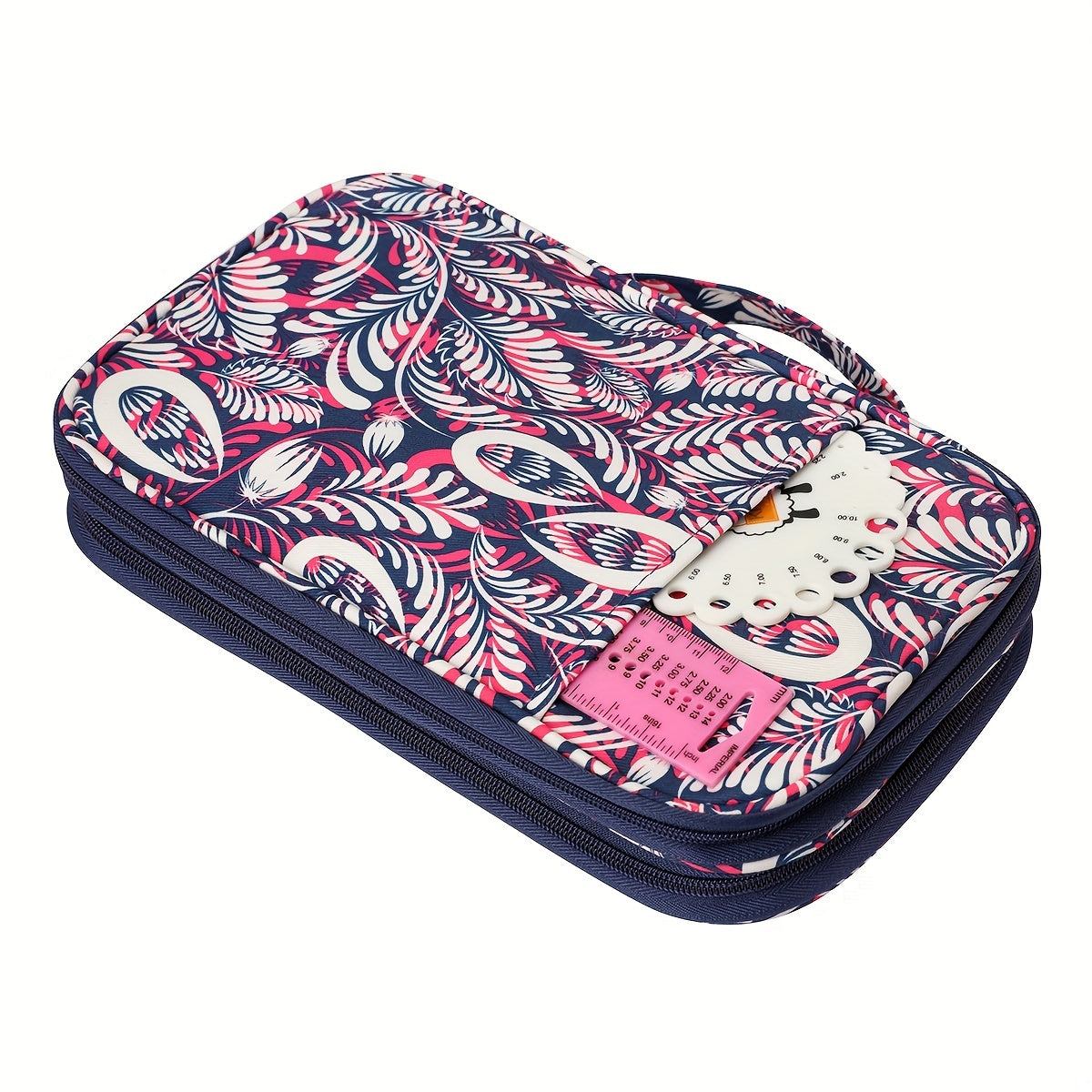 Knitting Needles Storage Bag With Handle Empty Zipper Organizer Bag