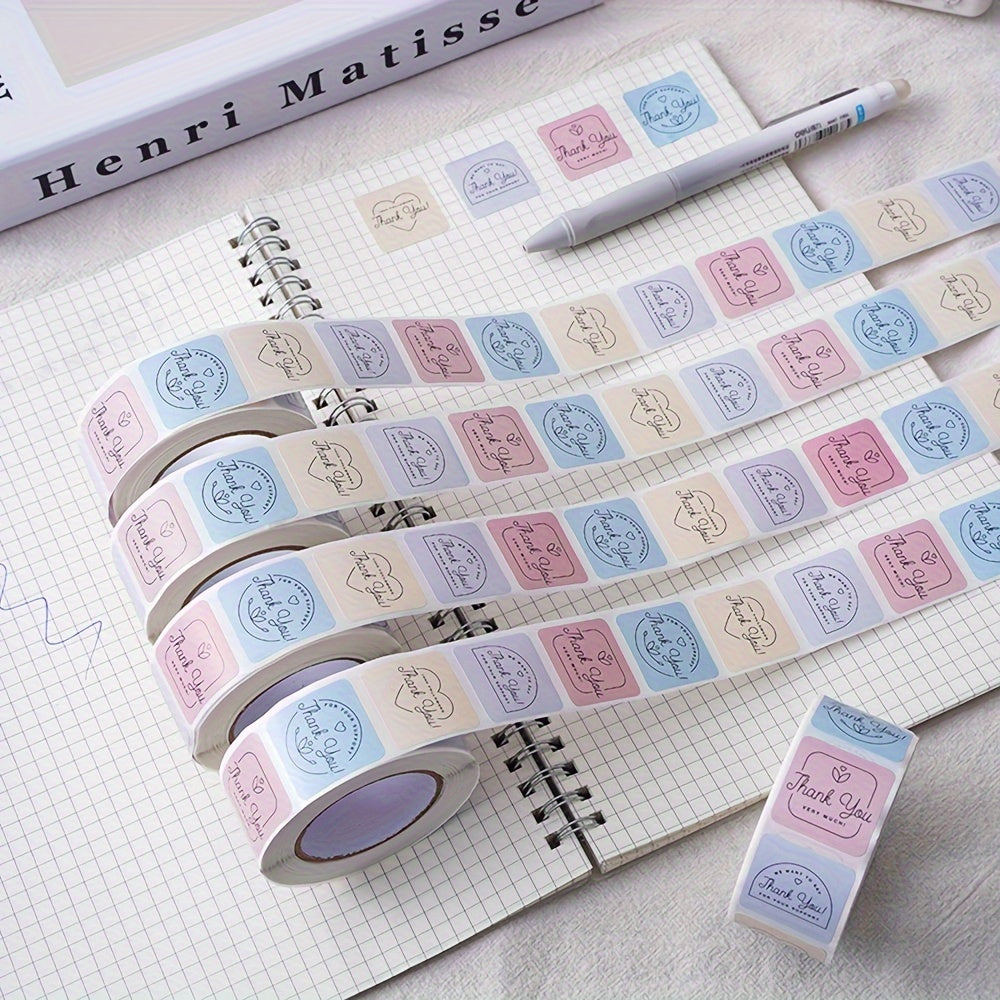 500pcs Thank You Sticker Round Scrapbook Envelope Seal Scrapbooking Stickers