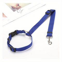 2-in-1 Pet Car Seat Belt Nylon Lead Leash Backseat Safety Belt Adjustable