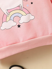 Unicorn Graphic Ribbed Baby Sweatshirt