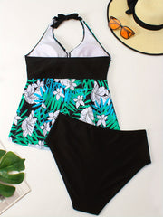  Rainbow Striped Tankini Set