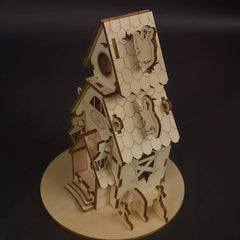 Halloween Party Wood DIY Puzzle Ghost House Decoration