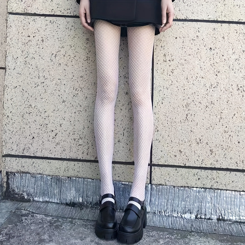 2-Pack High-Waist Sheer Fishnet Tights Pantyhose Stockings