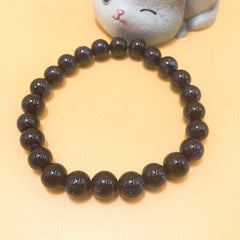 Sand Natural Stone Ball Bracelet with Elastic Rope