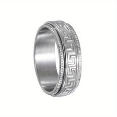 Silver Minimalist Anxiety Ring For Men