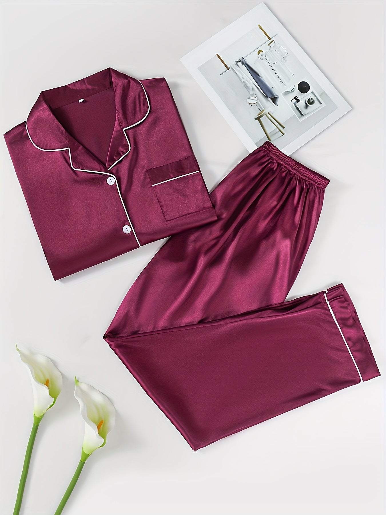 Casual Soft Pajamas Long Sleeve & Pants Pj Sets Womens Loungewear