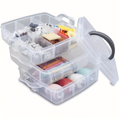 Plastic Jewelry Box Craft Storage Box 18 Grids