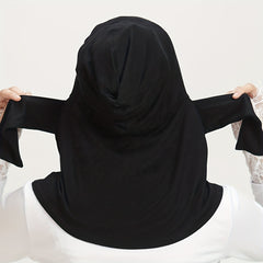 Front Tied Hijab Elastic Scarf Head Wrap Windproof Shawl
