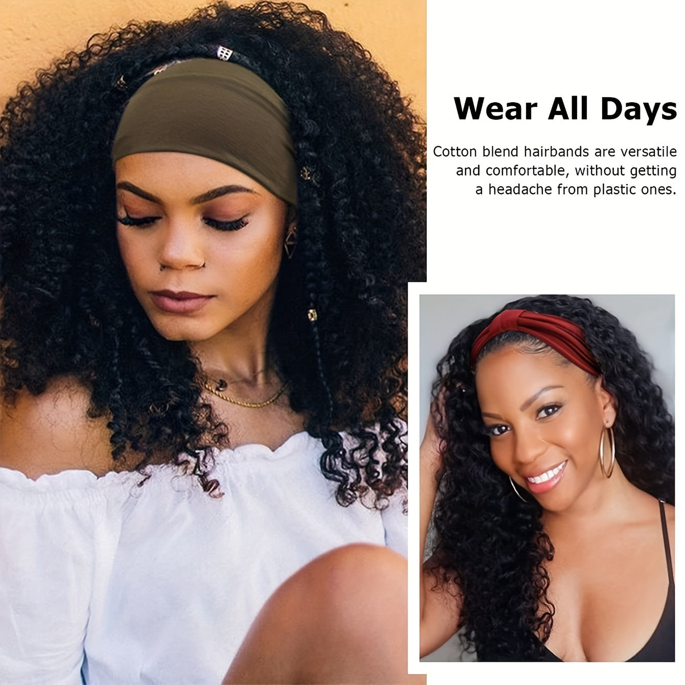 Solid Wide Headband for Sports and Daily Use