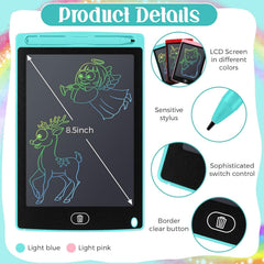 8.5in LCD Writing Tablet 2 Pack Kids Drawing Pad Educational Toy