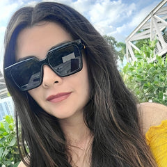 Square Frame Sunglasses Chain Temple Glasses Outdoor UV400