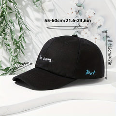 Busy Letter Embroidered Baseball Cap Sun Hat Outdoor Peaked Cap