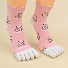 10 Pairs Cartoon Animal Print Socks Women's Stockings