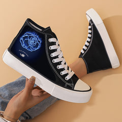 Women's High Top Sneakers Floral Pattern Lightweight Breathable Outdoor Shoes