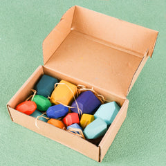 Montessori Balance Wooden Colorful Stones Stacking Game