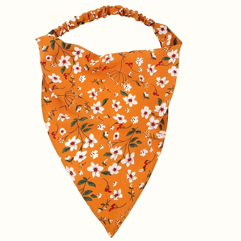 Floral Triangle Scarf Hair Tie Women's Headscarf NeckScarf Hair Band