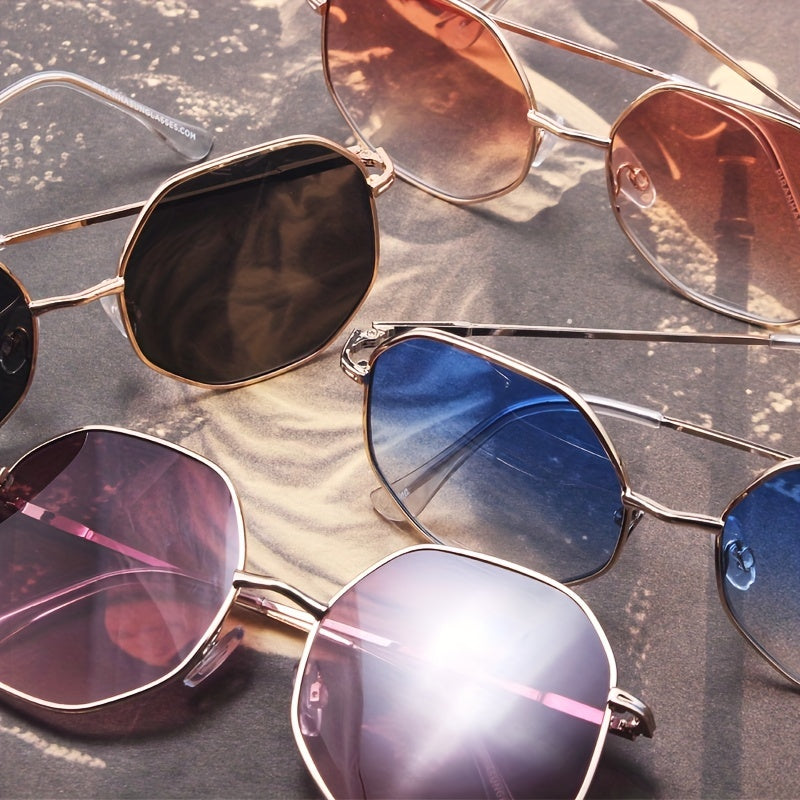 Metal Tinted Lens Sunglasses UV Protection