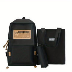 Casual Bag Sets All Match Backpack With Shoulder Bag & Pencil Bag