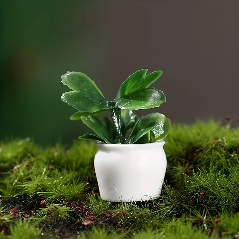 4pcs Dollhouse Plant Models for Patio Lawn & Yard Art Decoration